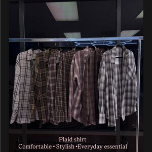 Assorted Plaid Button-Up Shirts
